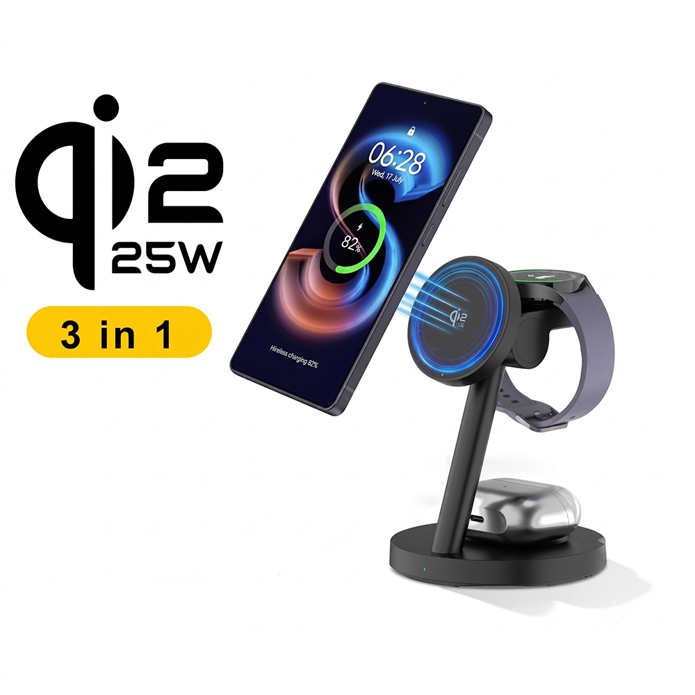 Smartwatch Ac - 3in1 Qi2.2 25W Fast Wireless Charging