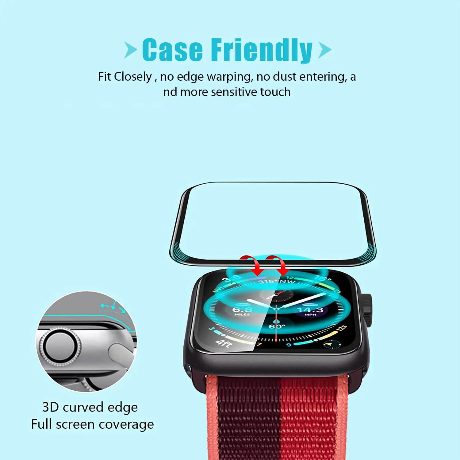 Screen Protector 3D Tempered F - Smartwatch Ac ulasan dan harga