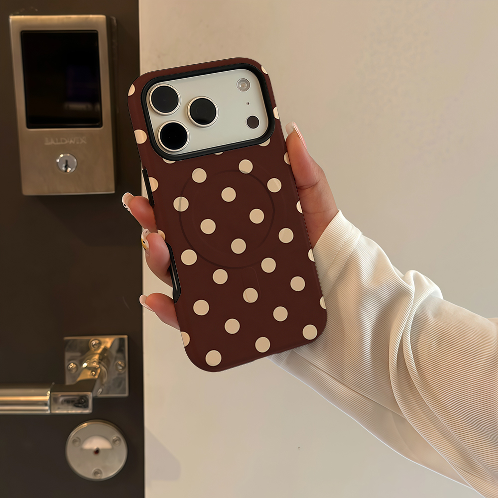 Brown Beige Polka Dot Phone Ca - Apple Iphone 15 ulasan dan harga